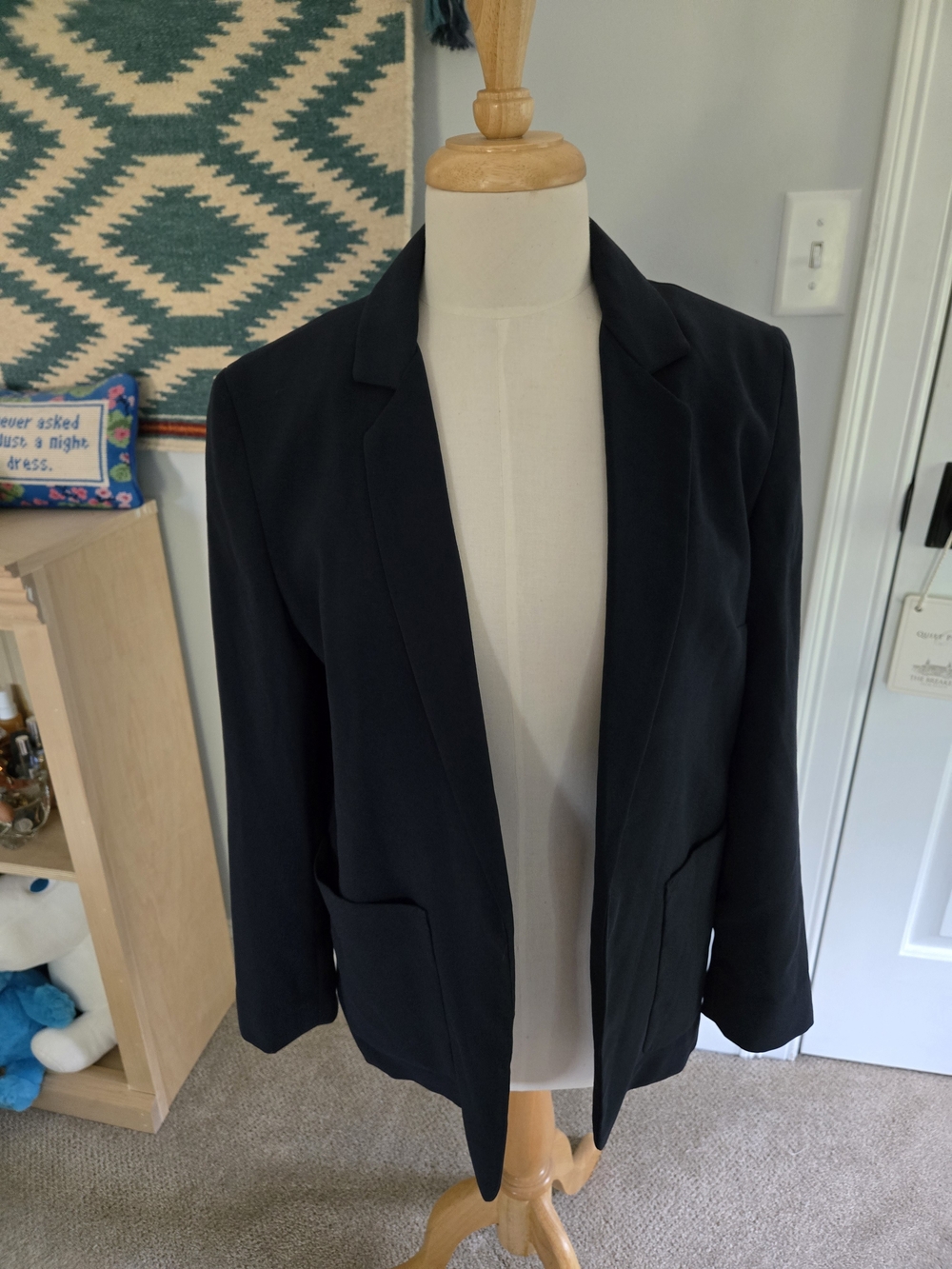 J. Crew Women's Size 4 NWT Navy Blazer Jacket Coat Open Front Boyfriend
